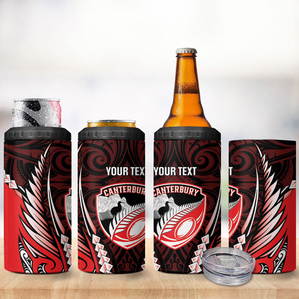 Canterbury 2026 Rugby Custom 4 in 1 Can Cooler Tumbler NZ Maori Silver Fern