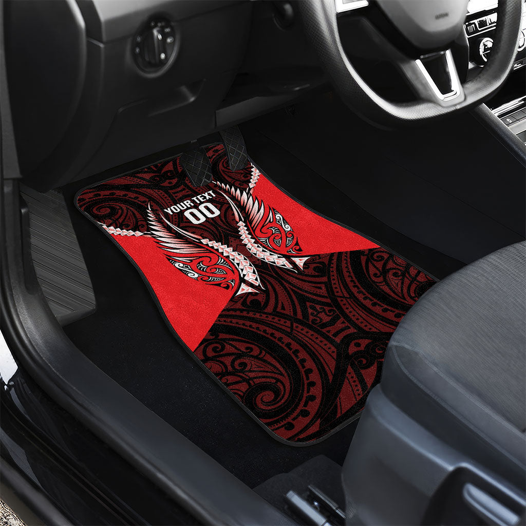 Canterbury 2026 Rugby Custom Car Mats NZ Maori Silver Fern