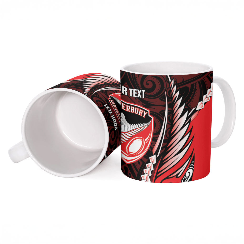Canterbury 2026 Rugby Custom Ceramic Mug NZ Maori Silver Fern