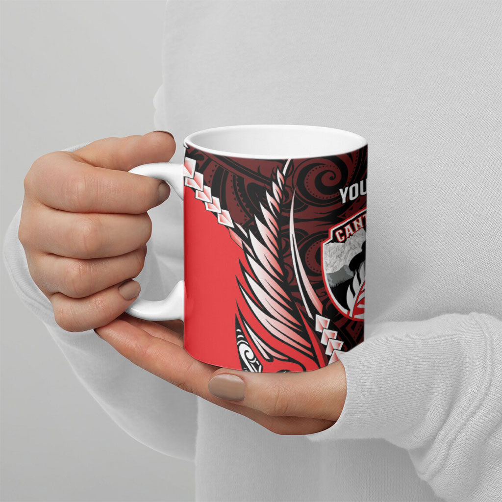 Canterbury 2026 Rugby Custom Ceramic Mug NZ Maori Silver Fern