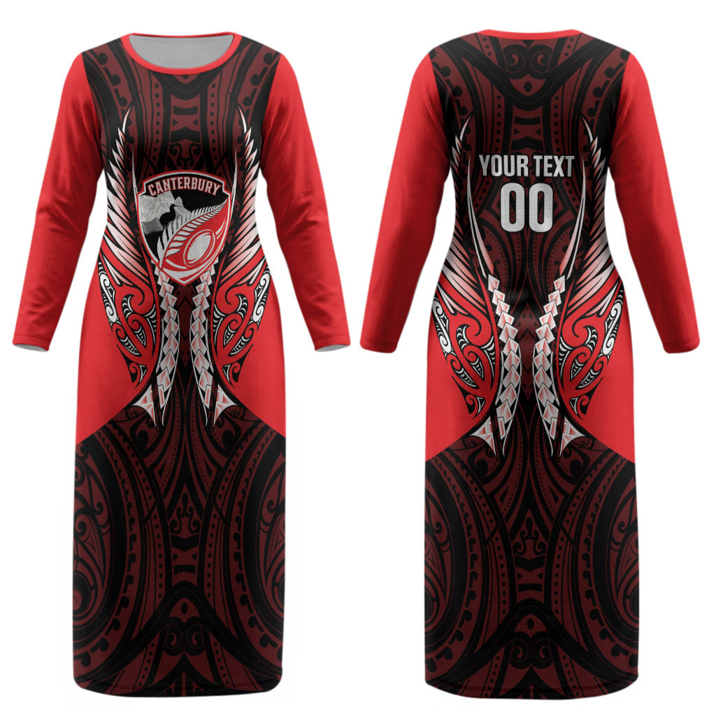 Canterbury 2026 Rugby Custom Couples Matching Long Sleeve Bodycon Dress and Long Sleeve Button Shirt NZ Maori Silver Fern LT14