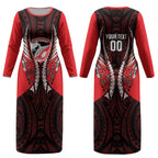 Canterbury 2026 Rugby Custom Couples Matching Long Sleeve Bodycon Dress and Long Sleeve Button Shirt NZ Maori Silver Fern LT14