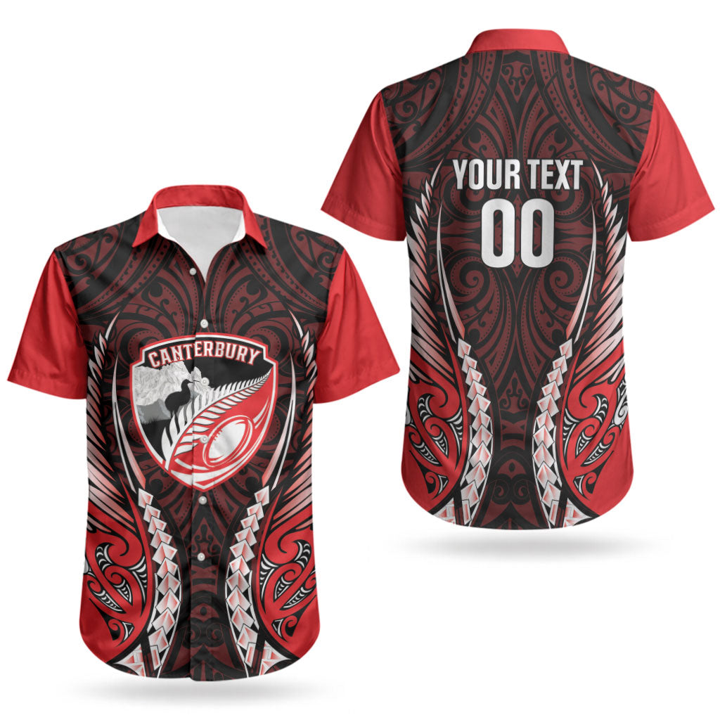 Canterbury 2026 Rugby Custom Couples Matching Off Shoulder Short Dress and Hawaiian Shirt NZ Maori Silver Fern LT14