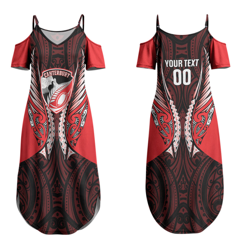 Canterbury 2026 Rugby Custom Couples Matching Summer Maxi Dress and Hawaiian Shirt NZ Maori Silver Fern LT14