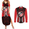 Canterbury 2026 Rugby Custom Couples Matching Summer Maxi Dress and Long Sleeve Button Shirt NZ Maori Silver Fern