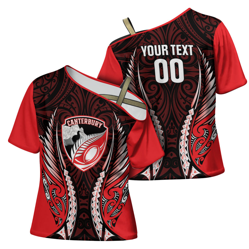 Canterbury 2026 Rugby Custom Cross Shoulder Shirt NZ Maori Silver Fern