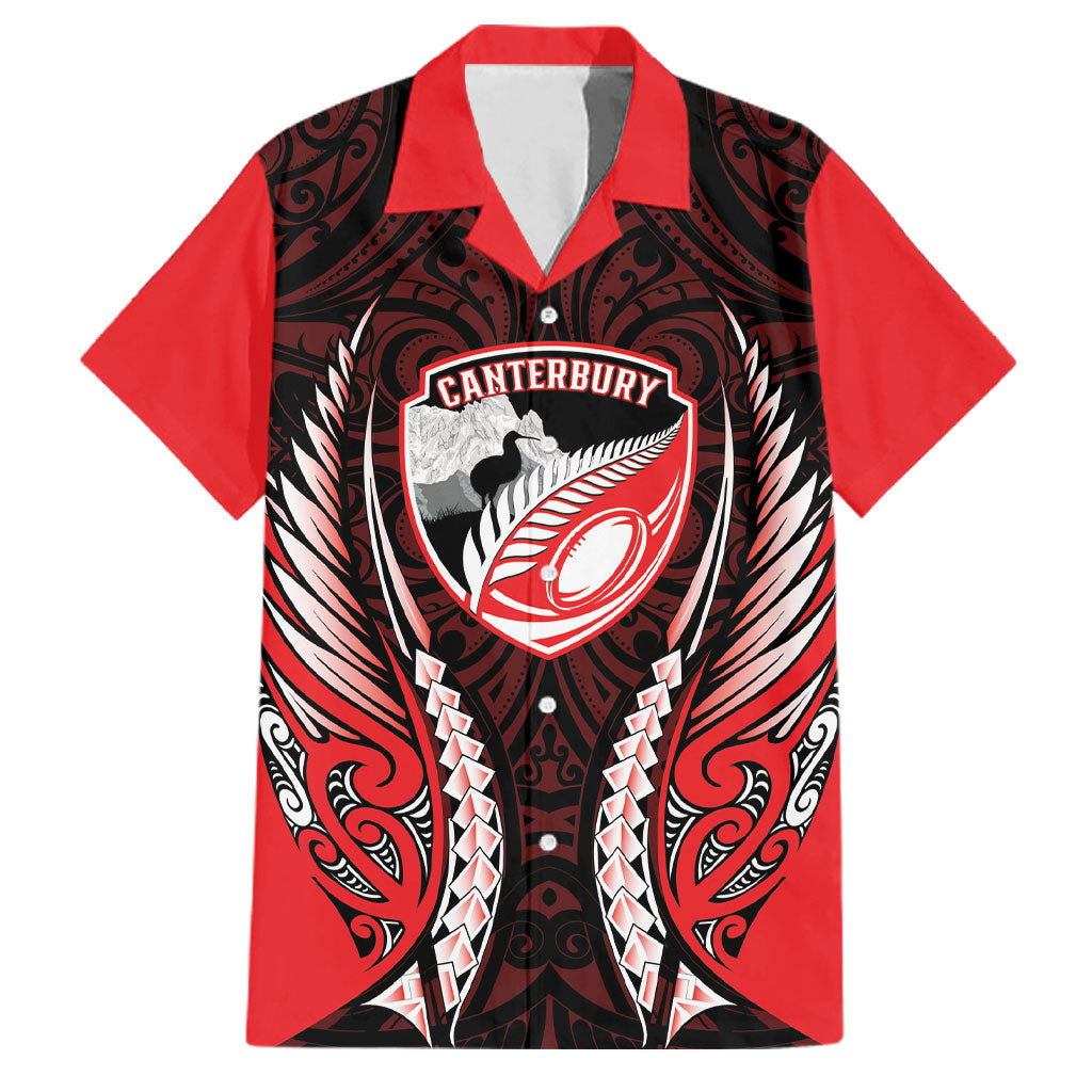 Canterbury 2026 Rugby Custom Family Matching Long Sleeve Bodycon Dress and Hawaiian Shirt NZ Maori Silver Fern
