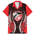 Canterbury 2026 Rugby Custom Family Matching Off The Shoulder Long Sleeve Dress and Hawaiian Shirt NZ Maori Silver Fern