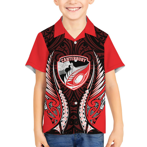Canterbury 2026 Rugby Custom Family Matching Off Shoulder Maxi Dress and Hawaiian Shirt NZ Maori Silver Fern