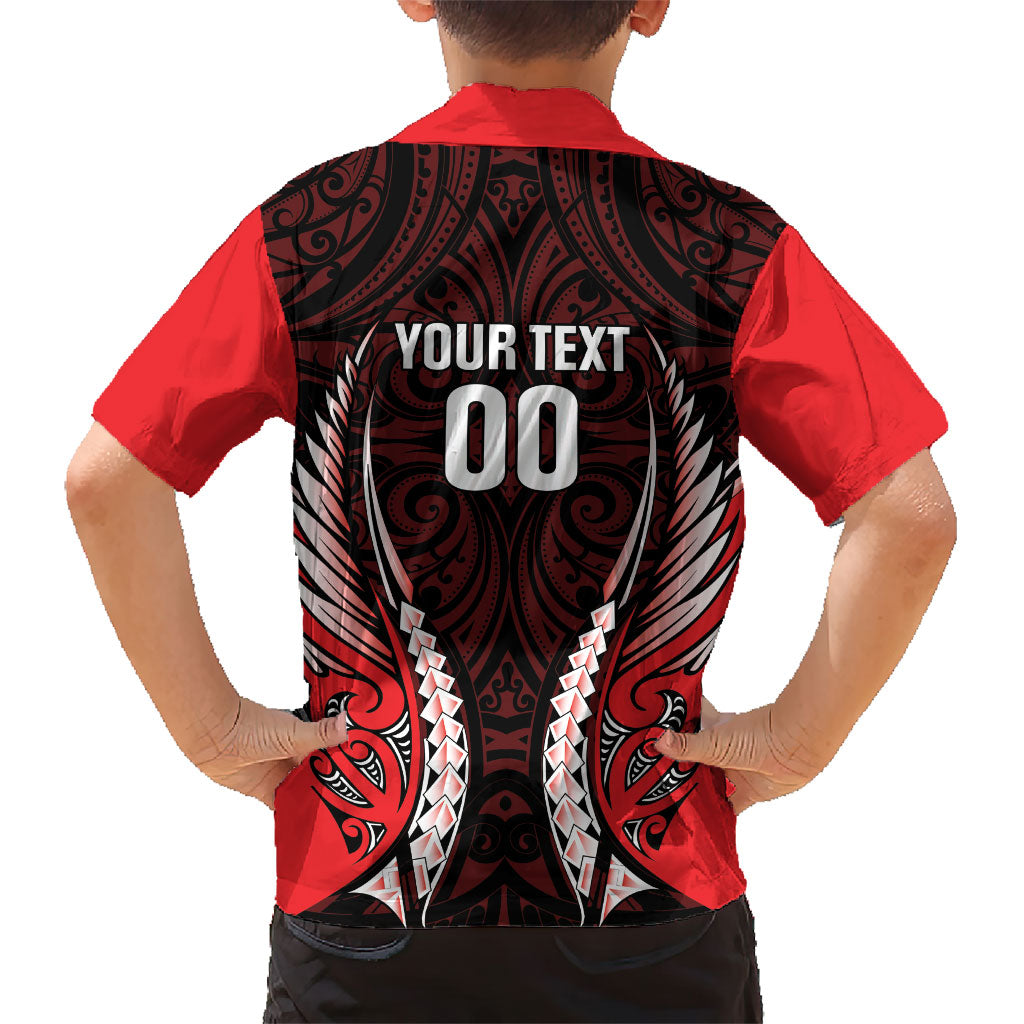 Canterbury 2026 Rugby Custom Family Matching Off Shoulder Short Dress and Hawaiian Shirt NZ Maori Silver Fern