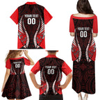 Canterbury 2026 Rugby Custom Family Matching Puletasi and Hawaiian Shirt NZ Maori Silver Fern