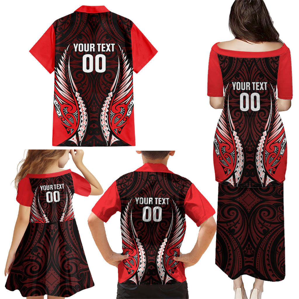 Canterbury 2026 Rugby Custom Family Matching Puletasi and Hawaiian Shirt NZ Maori Silver Fern