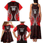 Canterbury 2026 Rugby Custom Family Matching Tank Maxi Dress and Hawaiian Shirt NZ Maori Silver Fern
