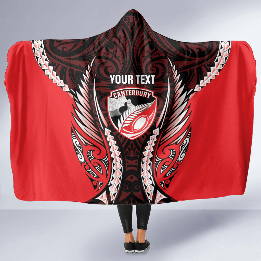 Canterbury 2026 Rugby Custom Hooded Blanket NZ Maori Silver Fern
