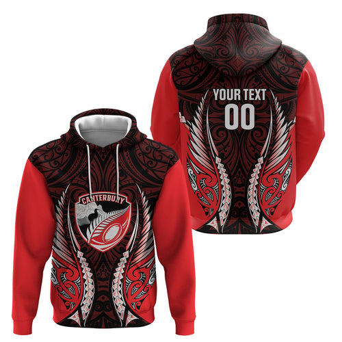 Canterbury 2026 Rugby Custom Hoodie NZ Maori Silver Fern