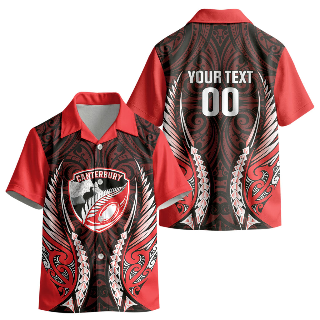 Canterbury 2026 Rugby Custom Kid Hawaiian Shirt NZ Maori Silver Fern LT14