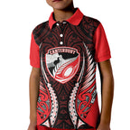 Canterbury 2026 Rugby Custom Kid Polo Shirt NZ Maori Silver Fern