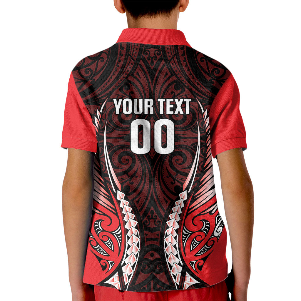 Canterbury 2026 Rugby Custom Kid Polo Shirt NZ Maori Silver Fern