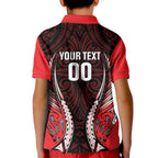 Canterbury 2026 Rugby Custom Kid Polo Shirt NZ Maori Silver Fern