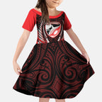 Canterbury 2026 Rugby Custom Kid Short Sleeve Dress NZ Maori Silver Fern