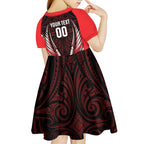 Canterbury 2026 Rugby Custom Kid Short Sleeve Dress NZ Maori Silver Fern