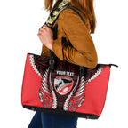 Canterbury 2026 Rugby Custom Leather Tote Bag NZ Maori Silver Fern