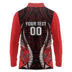 Canterbury 2026 Rugby Custom Long Sleeve Polo Shirt NZ Maori Silver Fern