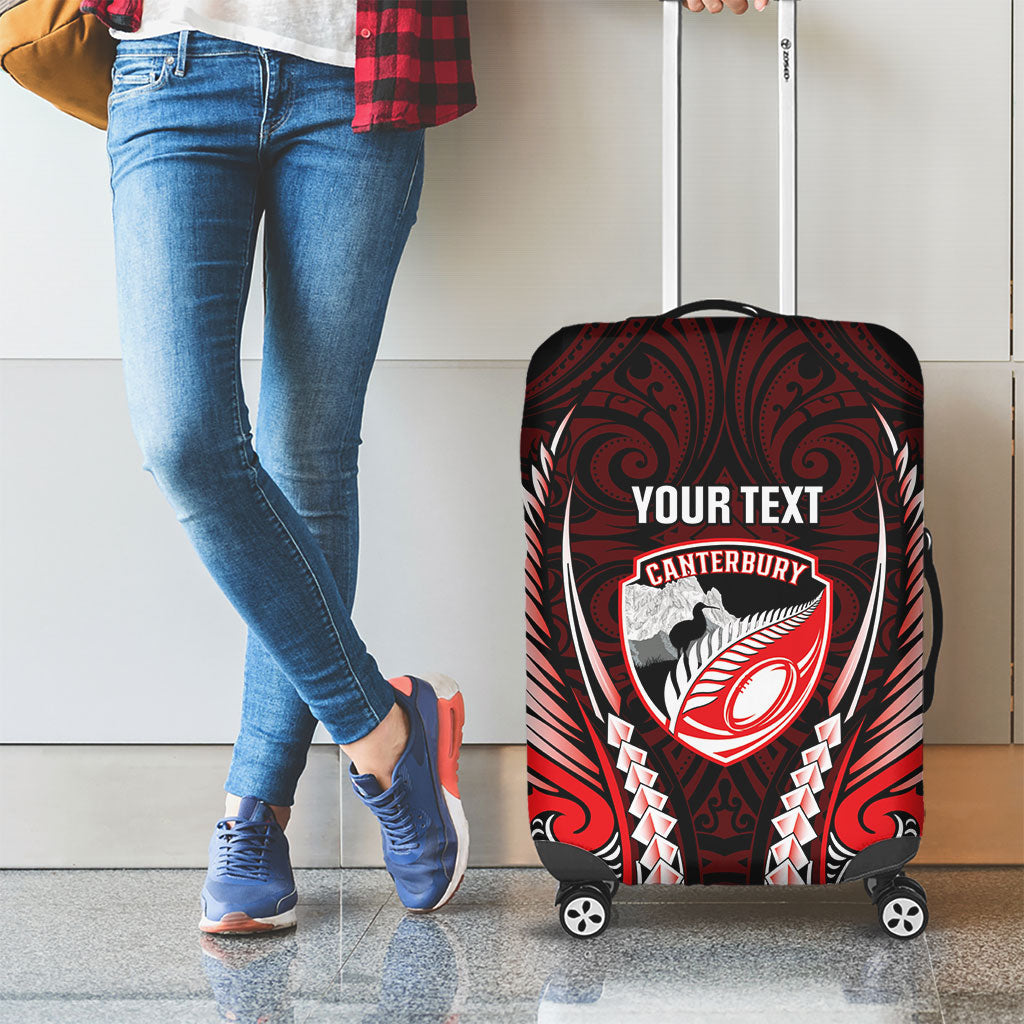 Canterbury 2026 Rugby Custom Luggage Cover NZ Maori Silver Fern