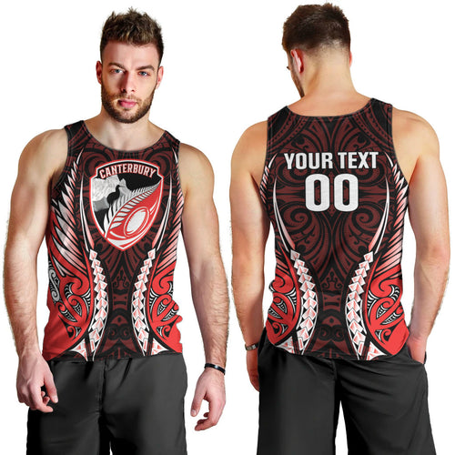 Canterbury 2026 Rugby Custom Men Tank Top NZ Maori Silver Fern