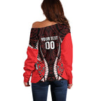 Canterbury 2026 Rugby Custom Off Shoulder Sweater NZ Maori Silver Fern