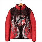 Canterbury 2026 Rugby Custom Padded Jacket NZ Maori Silver Fern