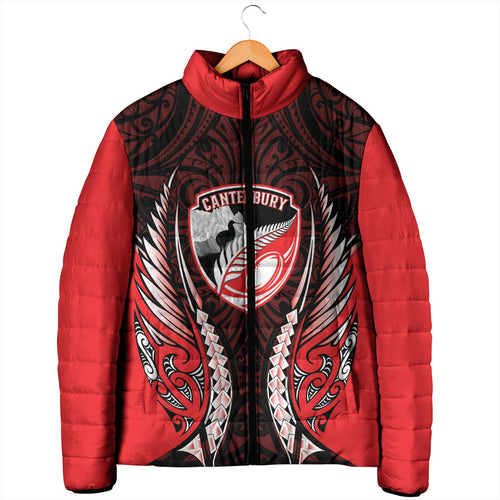 Canterbury 2026 Rugby Custom Padded Jacket NZ Maori Silver Fern