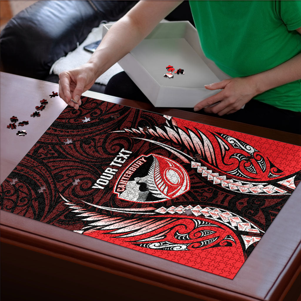 Canterbury 2026 Rugby Custom Puzzle NZ Maori Silver Fern