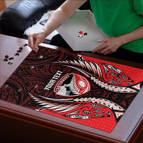 Canterbury 2026 Rugby Custom Puzzle NZ Maori Silver Fern