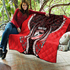 Canterbury 2026 Rugby Custom Quilt NZ Maori Silver Fern