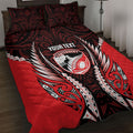 Canterbury 2026 Rugby Custom Quilt Bed Set NZ Maori Silver Fern