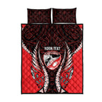 Canterbury 2026 Rugby Custom Quilt Bed Set NZ Maori Silver Fern