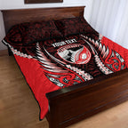 Canterbury 2026 Rugby Custom Quilt Bed Set NZ Maori Silver Fern