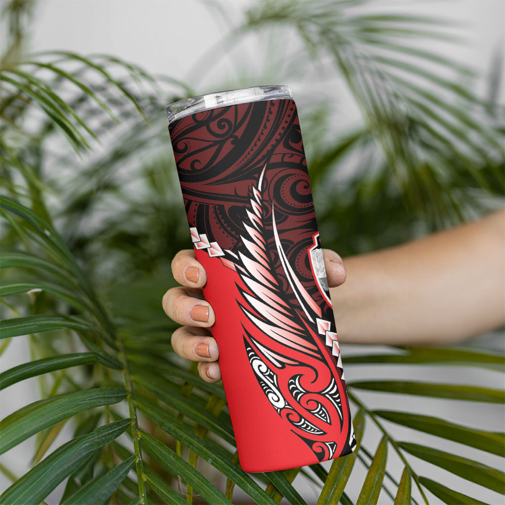 Canterbury 2026 Rugby Custom Skinny Tumbler NZ Maori Silver Fern