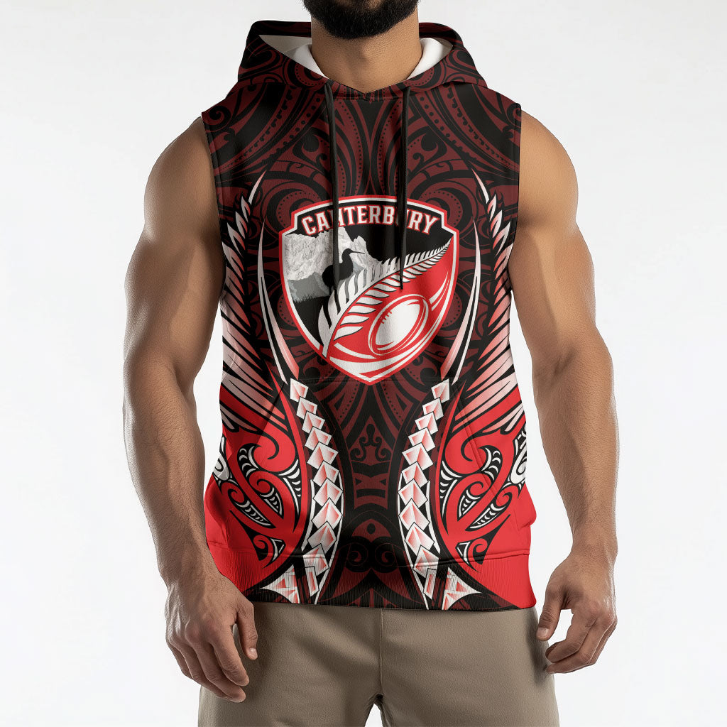 Canterbury 2026 Rugby Custom Sleeveless Hoodie NZ Maori Silver Fern