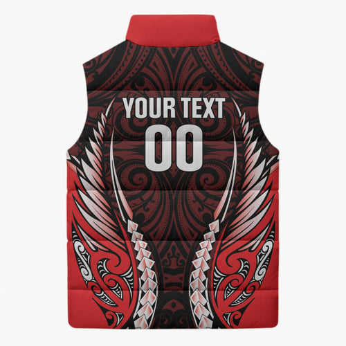 Canterbury 2026 Rugby Custom Sleeveless Puffer Jacket NZ Maori Silver Fern
