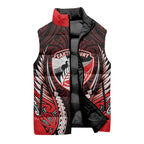 Canterbury 2026 Rugby Custom Sleeveless Puffer Jacket NZ Maori Silver Fern