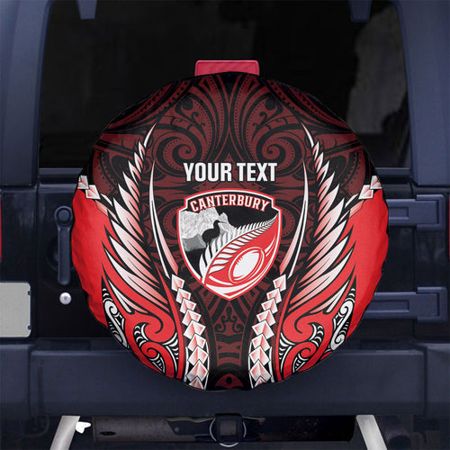 Canterbury 2026 Rugby Custom Spare Tire Cover NZ Maori Silver Fern