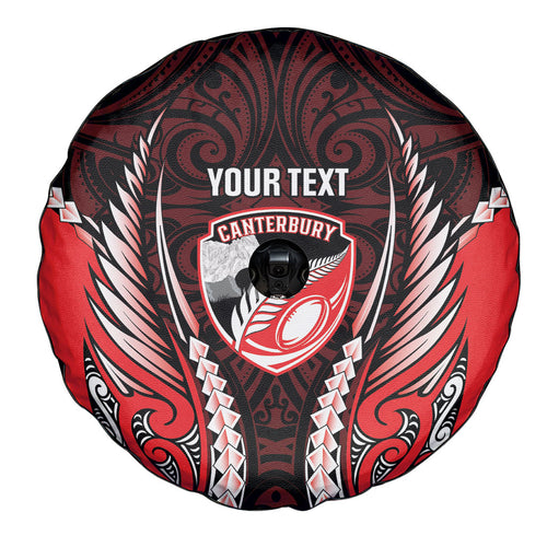 Canterbury 2026 Rugby Custom Spare Tire Cover NZ Maori Silver Fern