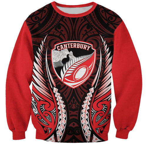 Canterbury 2026 Rugby Custom Sweatshirt NZ Maori Silver Fern