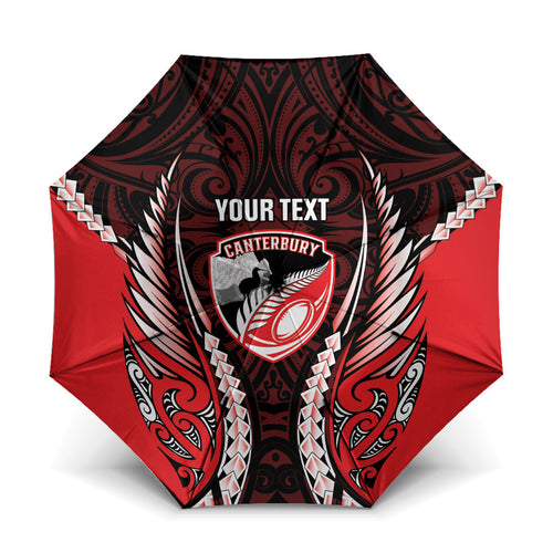 Canterbury 2026 Rugby Custom Umbrella NZ Maori Silver Fern