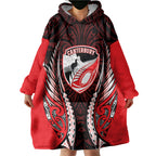 Canterbury 2026 Rugby Custom Wearable Blanket Hoodie NZ Maori Silver Fern