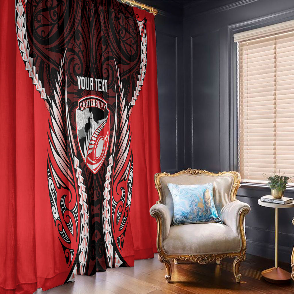 Canterbury 2026 Rugby Custom Window Curtain NZ Maori Silver Fern