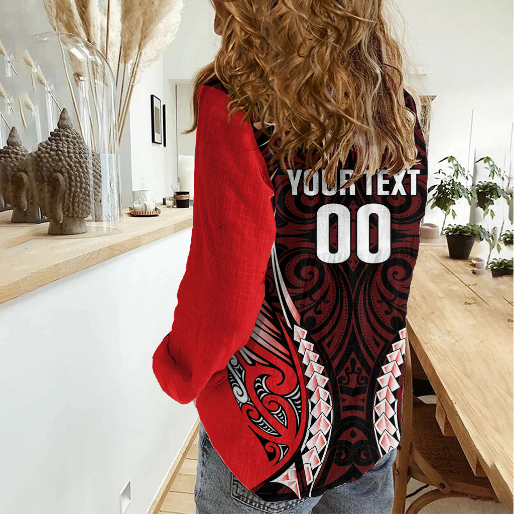 Canterbury 2026 Rugby Custom Women Casual Shirt NZ Maori Silver Fern