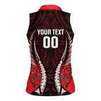 Canterbury 2026 Rugby Custom Women Sleeveless Polo Shirt NZ Maori Silver Fern